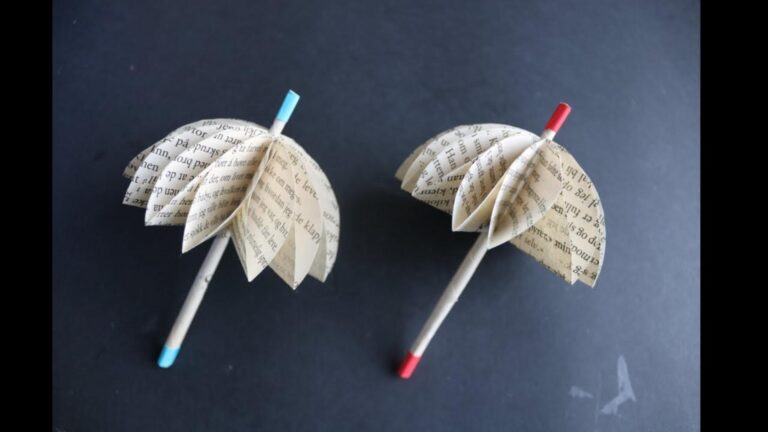 Diese einfache Idee verwandelt buntes Papier in niedliche Regenschirme für dein Zuhause…
